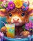 Highland Cow Paint by Number for Adults, Adult Painting by Number Kits on Canvas, Acrylic Digital Oil Number Painting Kits for Beginners,Simple Color by Numbers Kits for Home Decoration 16X20 Inch